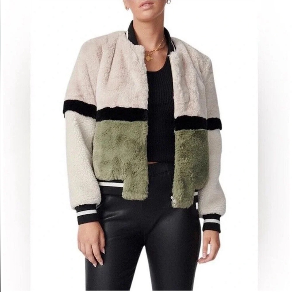 Ena Pelly Revolve Ruby Essential Faux Fur Bomber Jacket